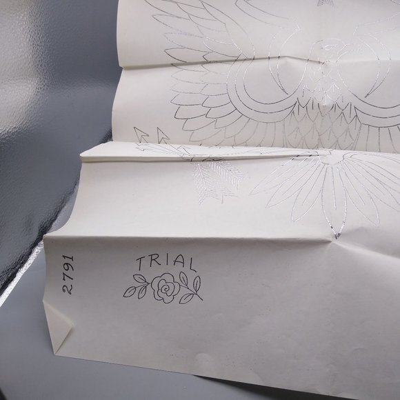 Large Vintage American Eagle Patriotic Iron On Transfer 2791 Metallic Silver - Picture 4 of 6